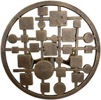 Zeckos Garden Hose Holder Circles and Squares 12 Inch Cast Iron Bronze - Image 2