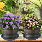 2 Pack of 19 inch Plant Saucer, Large Plant Tray, Heavy Sturdy Plant Drainage Tray for Indoors, Bird Bath Bowls, Sturdy 18 inch Plastic Pot Tray for Planter (Blue) - Image 5