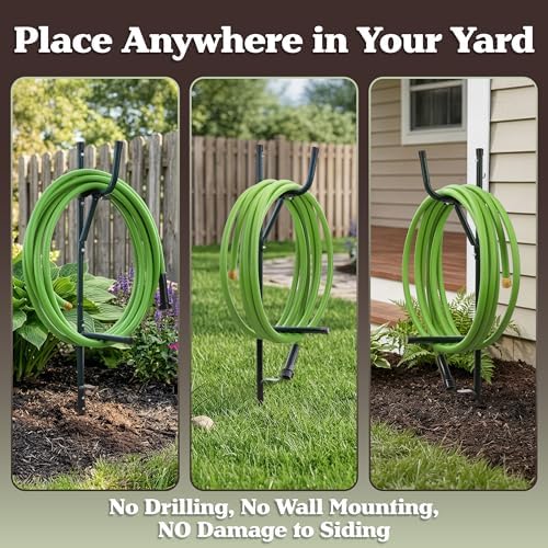 Pure Garden Freestanding Water Hose Stand Hanger for 65.6ft of Hosing - Image 2