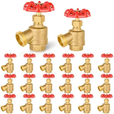 20PC HeSun 1/2" FIP Inlet x 3/4" MHT Outlet Brass Bent Nose Valve by HeSun