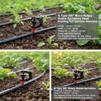 30-500Pcs G Type 360° Micro Rotary Sprinkler Heads, Rotating Refraction Atomizing Nozzles, Mist Sprayers for Garden Lawn Drip Irrigation System, Watering Atomizer Dripper (500) - Image 2