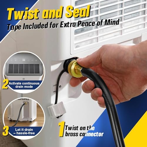 25FT Dehumidifier Drain Hose with 3/4" FHT Brass Connector, Leak-Proof - Image 6
