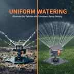 Oscillating Lawn Sprinkler 16 Nozzles 4 Spray Modes Adjustable Range (3) - Image 3
