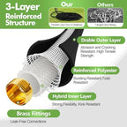SPECILITE 3/4" Garden Rubber Hose 25 ft with High Flow Nozzle - Image 3