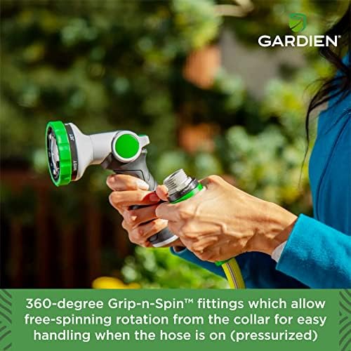 Gardien Garden Hose - No-Crimp, Kink Free, Drinking Water Safe, Lightweight - 50 ft - Rubber - Image 6