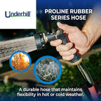 Underhill Proline Rubber Series Heavy-Duty Garden Hose for Hot or Cold Water, Lightweight, 500 PSI BP, 150 PSI WP, H58-075PRO-R 5/8 Inch x 75 ft Red - Image 2