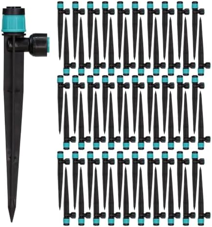 100PCS Garden 14CM Vortex Watering Sprinklers for 1/4 Inch PE Irrigation Hose Drip Emitter 40-60L/H Micro Sprayer Quick Connect Watering System Nozzle (100,Vortex Nozzle) by MUCIAKIE
