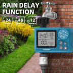 TiFFCOFiO Programmable Water Volume Control Sprinkler Timer, Water Duration Control Hose Timer with Water Meter, Auto and Manual Watering for Irrigation, Garden and Drip System - Image 4