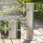 Outdoor Garden Water Column, 304 Stainless Steel Frost-Resistant Tap Post with Lockable Water Hydrant, Hose Stand with Spigot for Garden Irrigation and Watering(Size:20 * 4.1in) - Image 5
