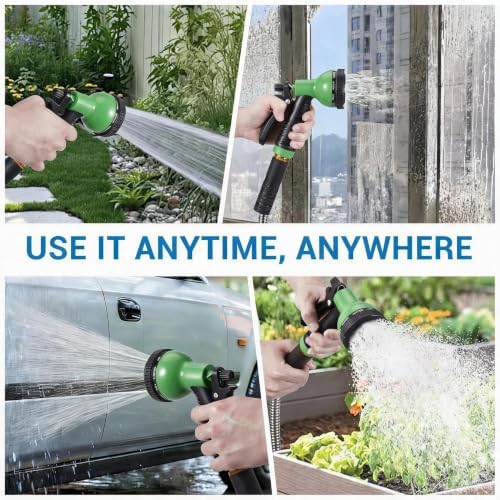 100FT Heavy‑Duty Stainless Steel Garden Hose with Spray Nozzle - Image 7