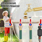 Upgraded Brass Garden Hose Splitter 4 Way Heavy Duty with Extension Handle - Image 7