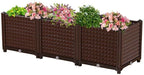 YSUEFIJO Raised Garden Bed, Outdoor Planter Box with Water Design & Drainage Holes, Vegetable Flowers Planting Raised Container, Garden Bed Kit for Backyard/Patio/Gardener by WELCOMETOYSUEFIJO