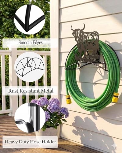Yak Garden Hose Holder Metal Wall Mount Heavy Duty 125'5/8" Hose Hanger - Image 3