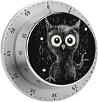 Mechanical Kitchen Timers for Cooking,Black and White Animal Printed 60 Minute Magnetic Countdown Timer,Cute Cooking Timers with Alarm,Stainless Steel Time Timer Manual No Batteries Required by Unknown