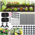 180FT Drip Irrigation System Bundle: 50FT + 130FT 1/4" PE Tubing with 31 Adjustable Misting Sprinklers & Nozzles – Quick Connect Automatic Watering Kit for Raised Bed, Garden, Greenhouse, Lawn, Outdoo by Unknown
