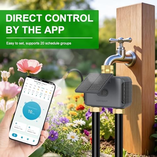 120FT WiFi Solar Drip Irrigation System, Dual Zone Timer - Image 4