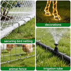 AMAGABELI GARDEN & HOME 100 Pack Galvanized Landscape Staples 12 Inch 11 Gauge Garden Staples Garden Stakes Plant Cover Stakes U-Shaped Landscape Stakes Landscape Pins for Weed Barrier Fabric - Image 5