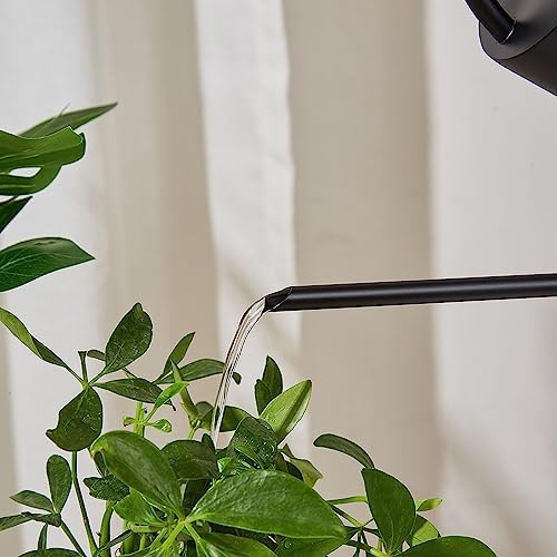 Watering Can, Stainless Steel Colored Watering Can Indoor Metal Watering Can Long Spout 1500ml Large Capacity Watering Kettle for Desk Office Plants (Black) - Image 3