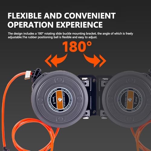 6mm Automatic Retractable Hose Reel Car Wash Garden Irrigation Water Tube Holder Wall Mount High Pressure Waterpipes Roller Drum - Image 2