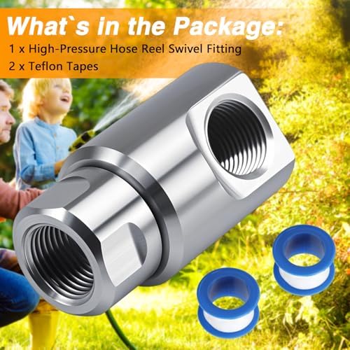 Upgraded 1/2"NPT High-Pressure Stainless Steel Swivel Joint for Hose Reels – Heavy-Duty, Leak-Proof, with Grease Fitting & Smooth Ball Bearing Rotation - Image 6