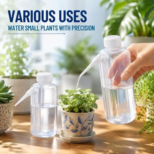 10 Pack 250ml+500ml Squeeze Wash Bottles PE Plastic Lab Wash Bottle with Down Spout Translucent Wide Mouth Lab Dispensing Bottles for Liquid Washing Tattoo Cleaning Plant Watering - Image 6