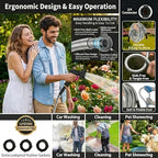 75FT Garden Hose, Stainless Steel Water Hose Solid Fittings,No-Kink, Metal Garden Hoses,Anti-Rust Heavy Duty Water Hoses for Yard,Car Wash Outdoor Lawn Watering Plants - Image 4