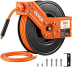 VEVOR Retractable Air Hose Reel 3/8 IN x 50 FT Hybrid Air Hose Max 300PSI by VEVOR