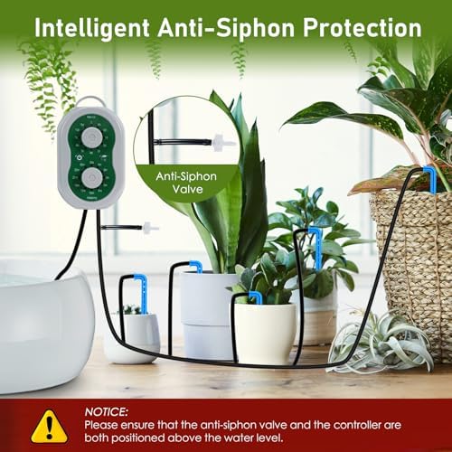 WIOR Automatic Plant Waterer Drip Irrigation System Kit for 15 Potted Plants, Indoor Self Watering System Plant Watering Devices with Programmable Water Timer for Garden Balcony Greenhouse Vacation - Image 4