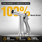 RESTMO 2 Pack 100% Metal Rust-Proof Chrome Garden Hose Nozzle Heavy Duty - Image 2