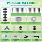 82FT Drip Irrigation Kit, 1/4-inch Drip Irrigation Emitter, Fan-Shaped Drip Irrigation Emitter, Quick-Connect Automatic Drip Irrigation System, Suitable for Watering Plants in Flowerpot Elevated Bed. - Image 2