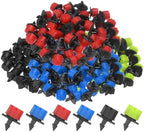 M METERXITY 400-Pack 360 Degree Adjustable Irrigation Dripper, 1/4 Inch Barbed Emitter Drip Sprinklers for Garden/Greenhouse/Flower Bed/Watering System, Anti-Clogging Emitters [4Colors] by MMETERXITY