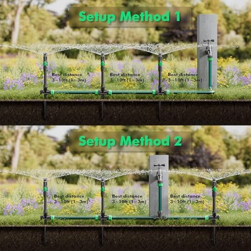RESTMO Sprinklers for Yard, Above Ground Irrigation Garden Sprinkler System - Image 4