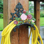 IOCCIOBB Garden Hose Holder Metal Durable Water Wall Mounted Hose Butler Heavy Duty Metal Water Pipe Holds Rack Wall Hose Hanger Reel - Image 6