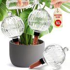 Plant Watering Globes, 26oz Extra Large Top Fill Self Watering Globes, Water Globes, Plant Water Bulbs, Watering Bulbs for Indoor Outdoor Planters, Water Plants While Away 3-Pack by Vividaire