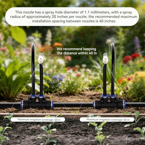 75FT High-Flow Irrigation System for Garden, 12mm Main Tubing, 40 Nozzles - Image 5