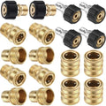 Treela 18 Pack Pressure Washer Adapter Set Quick Disconnect Kit Included M22-15mm Female to M22 14 mm Swivel to 3/8'' Quick Connect Fittings, 3/4 Inch to Release for Garden Hoses by Treela