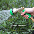 HOSUN Fire Hose Nozzle &Green Garden Hose Nozzle, Heavy Duty Fireman Style Garden Hose Nozzles, Leak Proof & Adjustable Water Nozzle High Pressure - Image 6