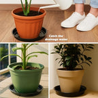 30 Packs 10/12/14 Inches Large Plant Saucers for Indoor Outdoor Use Heavy Duty Plastic Plant Plate Dish for Planter Bulk Round Flower Pot Drip Trays to Catch Water 4 to 20 Inch, Black - Image 5