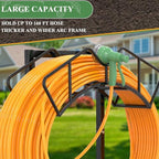 New Garden Hose Holder, Super Stable Water Hose Holders Stand Holds 120-Feet Hose, Detachable Freestanding Hose Storage Hanger Rack for Outside Yard Lawn Farm, Black - Image 3