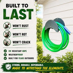 Poly Outdoor Indoor Wall Mount Garden Hose Holder – Holds up to 150 ft Water Hose – Heavy Duty Hose Hanger for Garage, Shed & Garden - Image 3