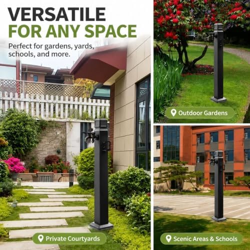 Outdoor Faucet Water Column - Freestanding Hose Holder with Tap, Durable Garden Watering Solution, Easy Installation for Garden, Patio, Yard Use - Image 5