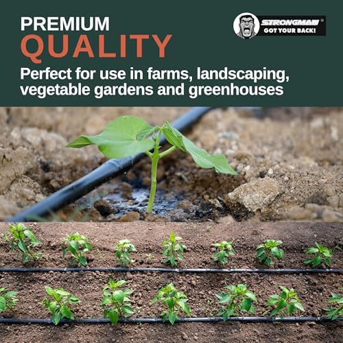 Strongman Premium Drip Irrigation | 1640 ft 5/8" Tape Roll | Smart Regulator | Garden Drip Watering System for Plants, Lawn, Greenhouse | 0.26 GPH | 0.4mm Thickness - Image 3