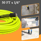 M MINGLE Retractable Pressure Washer Hose Reel, Pressure Washer Hose 50 FT x 1/4" - Image 7
