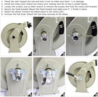 3/4"X33' Fuel Hose Reel & Fuel Nozzle & Fuel Hose Swivel,Spring Driven Retractable Diesel Hose Reel,Inlet 1" NPT Thread,Oulet 3/4" NPT Thread Swivel,Heavy Duty Steel Construction Reel - Image 2