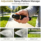 High Pressure Car Wash Water Gun, 8X Power Boost Hose Nozzle, Adjustable Spray Patterns, Solid Brass, for Car, Patio, Driveway, Yard (3) - Image 3