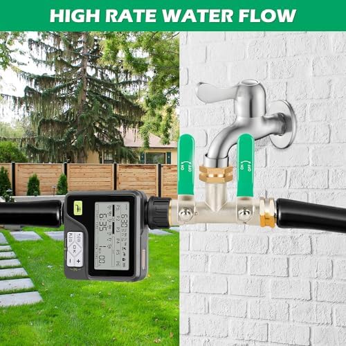 Love Is War 2 Way Garden Hose Splitter, 3/4" GHT Thread Brass Faucet Splitter with Long Easy-Turn Handles, Outdoor Water Connector for Lawn Irrigation - Image 6