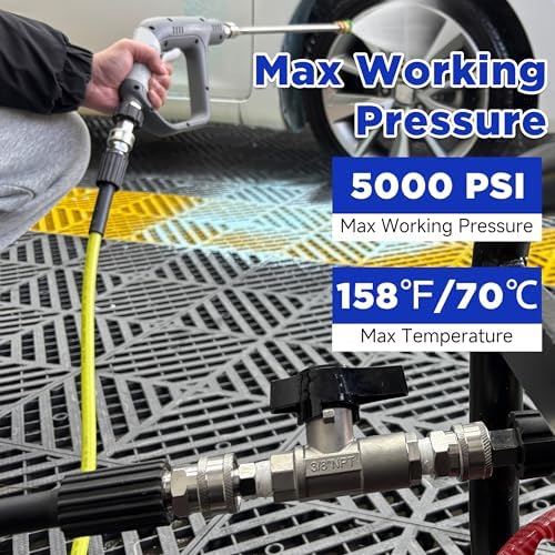 PWACCS Ball Valve Pressure Washer, 3/8" Quick Connect Shut Off Valve - Image 2