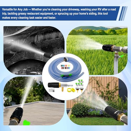Adjustable Long Range Downstream Injection Nozzle Kit 4-4.5 GPM, Pressure Washer Spray Nozzle, Spray Nozzle Pressure Washer with 1/4" Quick Connect/15FT Hose/Shut-off Valve/Filter.2500 to 4000 PSI. - Image 5