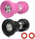 Cyprium Water Hose Nozzle Spray Water Nozzles 2 Pcs For Garden Fireman Style Hose Nozzle Black & Pink Outdoor Hose Nozzle Sprayer High Pressure Watertight Connections For Reliable Use In Gardening by Unknown
