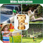 MorningRo 10 Pack Brass Garden Hose Shut Off Valve Heavy Duty 3/4 Inch Water Hose Shut Off Valve Solid Brass Garden Hose Connector Hose Valve with 10 Extra Rubber Washers - Image 7